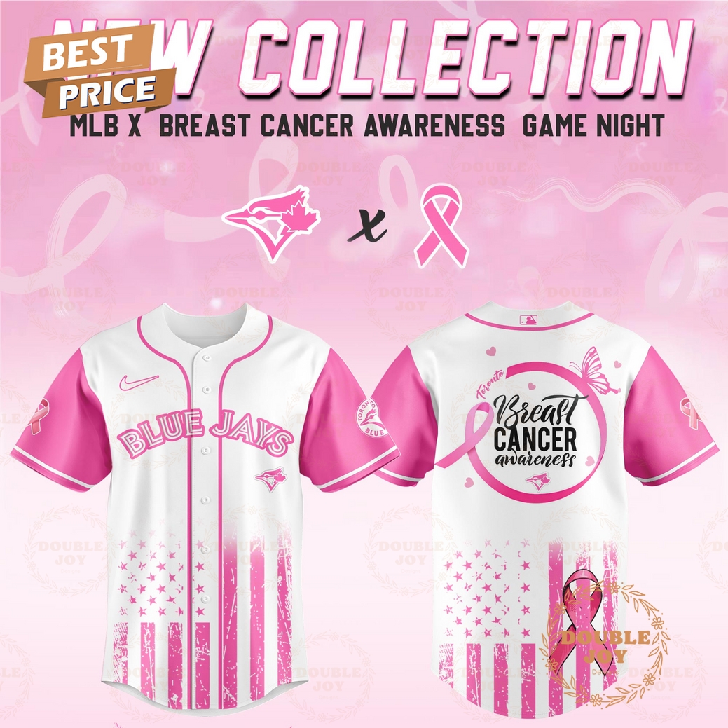 Toronto Blue Jays 2025 Breast Cancer Awareness Game Night Special Edition Baseball Jersey Toronto Blue Jays 2025 Breast Cancer Awareness Game Night Special Edition Baseball Jersey