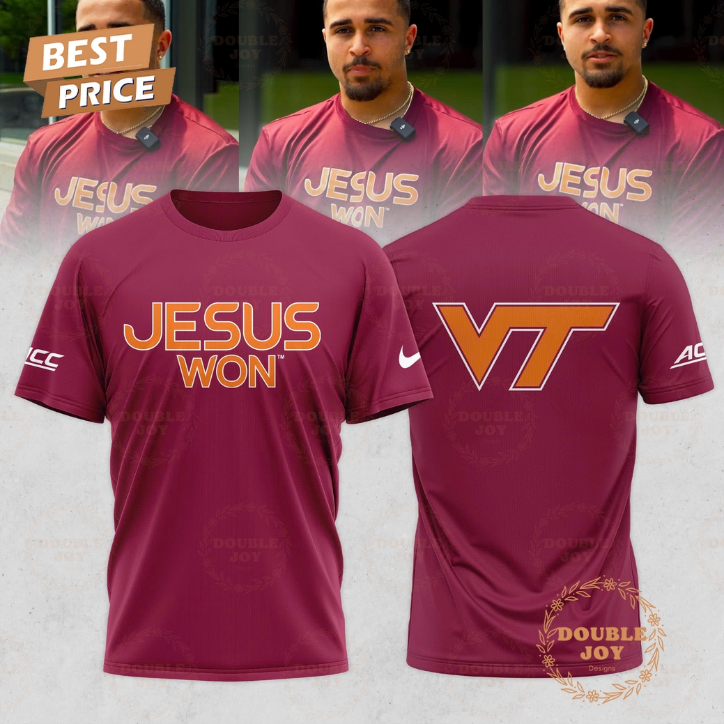 Virginia Tech Hokies 2025 Jesus Won Limited Edition T-Shirt, Hoodie Virginia Tech Hokies 2025 Jesus Won Limited Edition T-Shirt, Hoodie