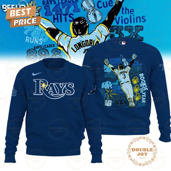 Tampa Bay Rays Evan Longoria 2025 Limited Edition Hoodie – Blue