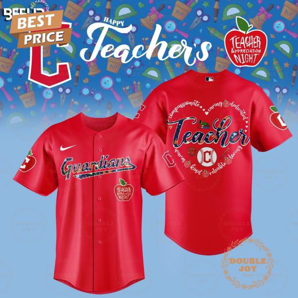 2025 Cleveland Guardians Happy Teachers Appreciation Night Limited Edition Baseball Jersey – Red