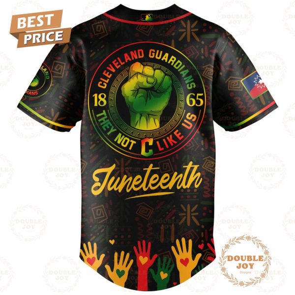 Cleveland Guardians Happy Juneteenth They Not Like Us Limited Edition Baseball Jersey