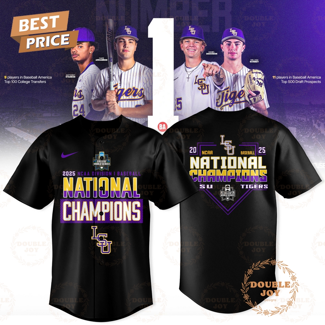 20 NCAA Baseball National Champions LSU Tigers 25 Baseball Jersey 20 NCAA Baseball National Champions LSU Tigers 25 Baseball Jersey