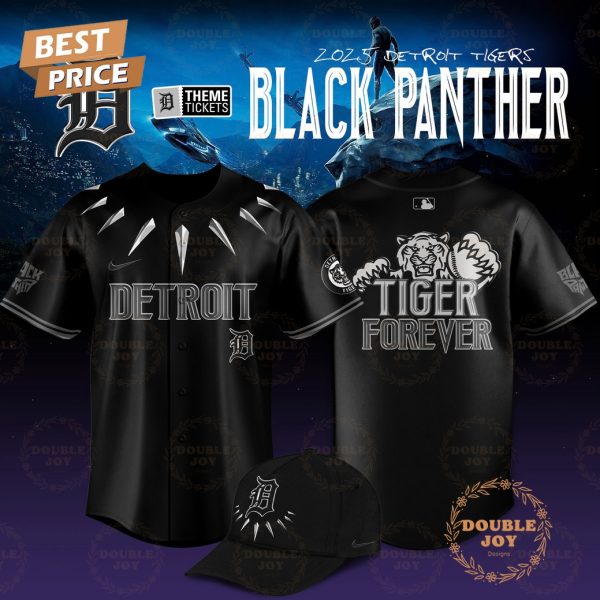 2025 Black Panther Detroit Tigers Forever Limited Edition Baseball Jersey