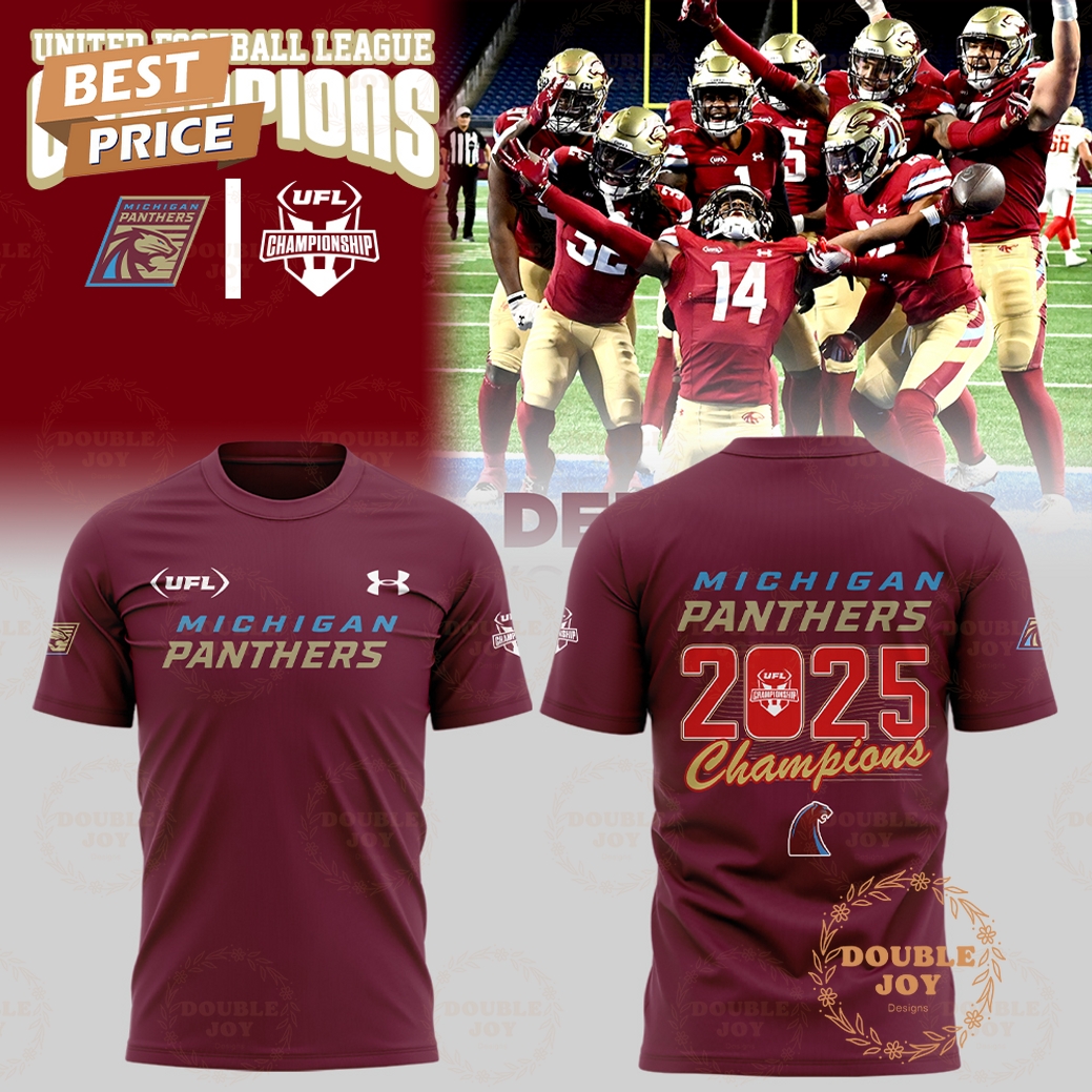 2025 United Football League Champions Michigan Panthers Limited Edition T-Shirt, Hoodie 2025 United Football League Champions Michigan Panthers Limited Edition T-Shirt, Hoodie
