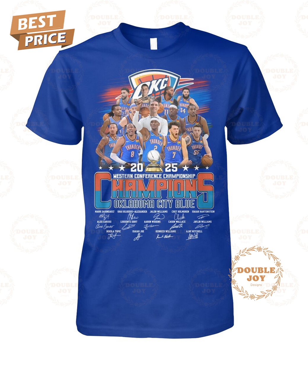 2025 Western Conference Championship Oklahoma City Thunder T-Shirt 2025 Western Conference Championship Oklahoma City Thunder T-Shirt