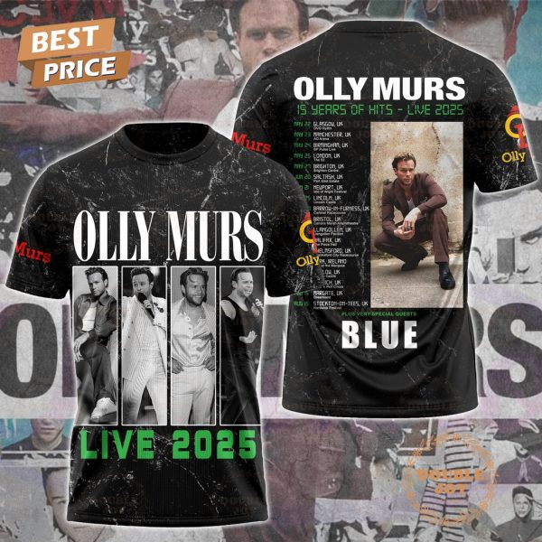 Olly Murs 15 Years Of Hits – Live 2025 Plus Very Special Guests Blue Limited Edition T-Shirt, Hoodie