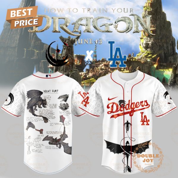 2025 Los Angeles Dodgers How to Train Your Dragon “Night Fury” Limited Edition Baseball Jersey