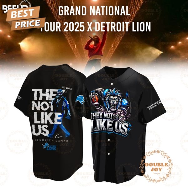 They Not Like Us Tour 2025 Detroit Lions Limited Edition Hoodie – Black