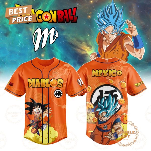 2025 Goku x Diablos Rojos Del Mexico Dragonball Limited Edition Baseball Jersey