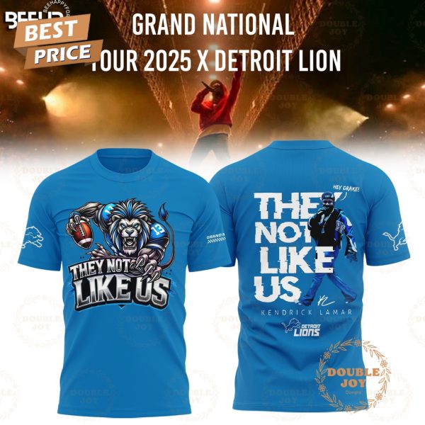 They Not Like Us Tour 2025 Detroit Lions Limited Edition Hoodie – Blue
