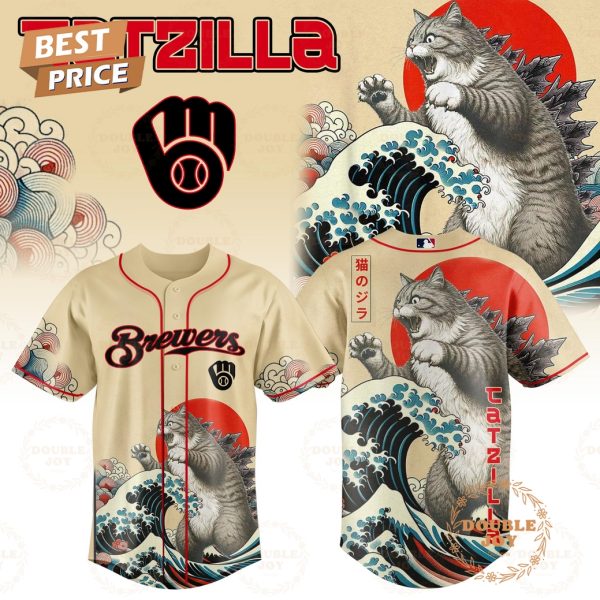 Milwaukee Brewers Catzilla 2025 Japan Limited Edition Baseball Jersey