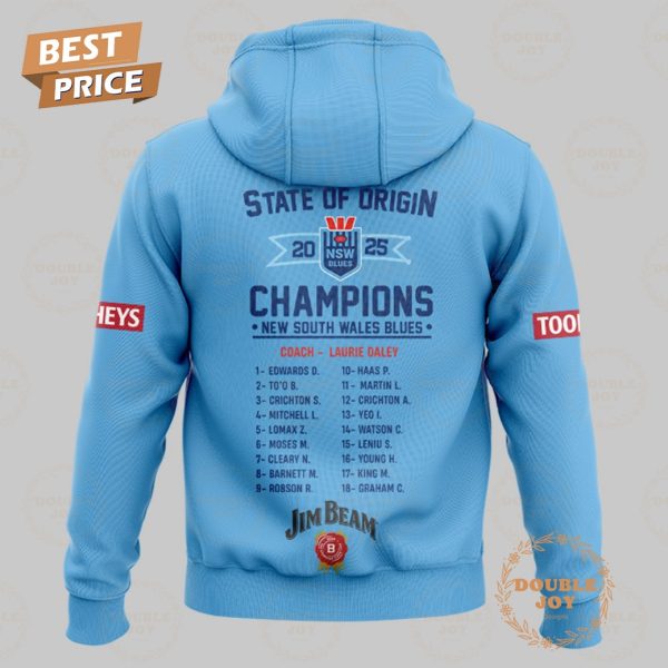 Back To Black New South Wales Blues 2024-2025 State Of Origin Champions Hoodie