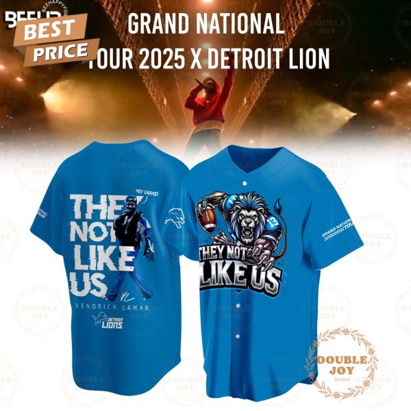 They Not Like Us Tour 2025 Detroit Lions Limited Edition Hoodie – Blue