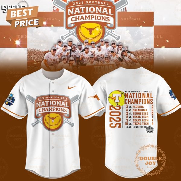 NCAA Division I Softball National Champions Texas Longhorns Limited Edition Baseball Jersey