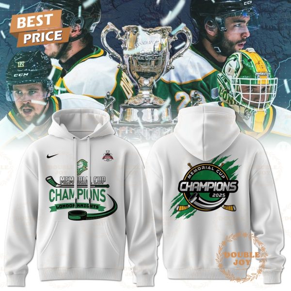 Memorial Cup Champions 2025 London Knights Special Edition T-Shirt, Hoodie – White