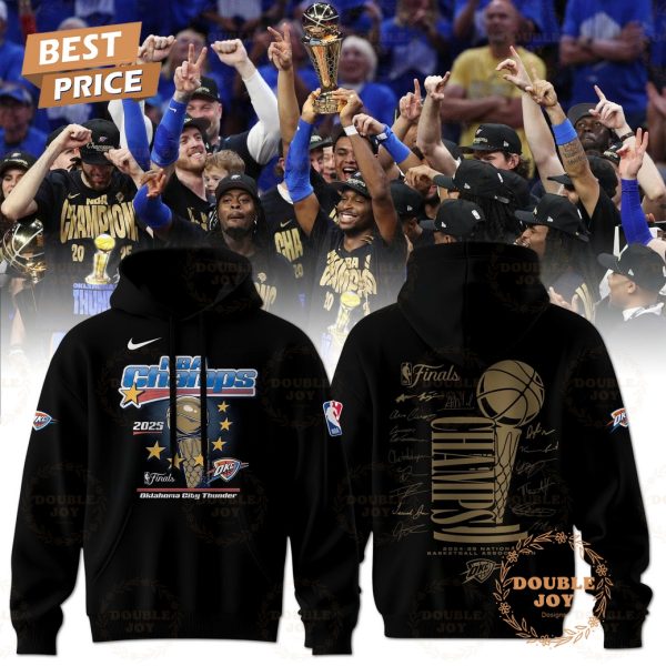 NBA Champs 2025 Finals Oklahoma City Thunder T-Shirt, Hoodie – Black