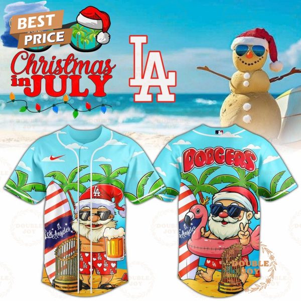 Los Angeles Dodgers Christmas In July 2025 Special Edition Baseball Jersey