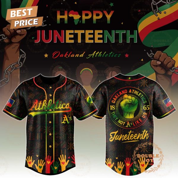 Athletics Happy Juneteenth They Not Like Us Limited Edition Baseball Jersey