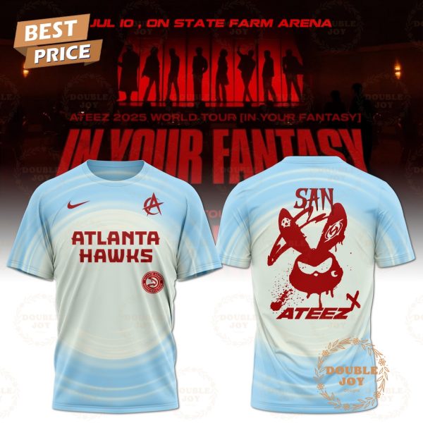 Atlanta Hawks x Ateez 2025 World Tour In Your Fantasy “San” Limited Edition T-Shirt, Hoodie