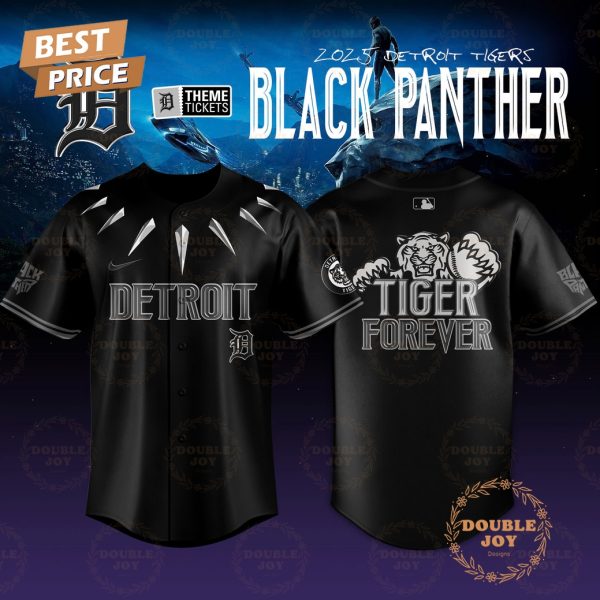 2025 Black Panther Detroit Tigers Forever Limited Edition Baseball Jersey