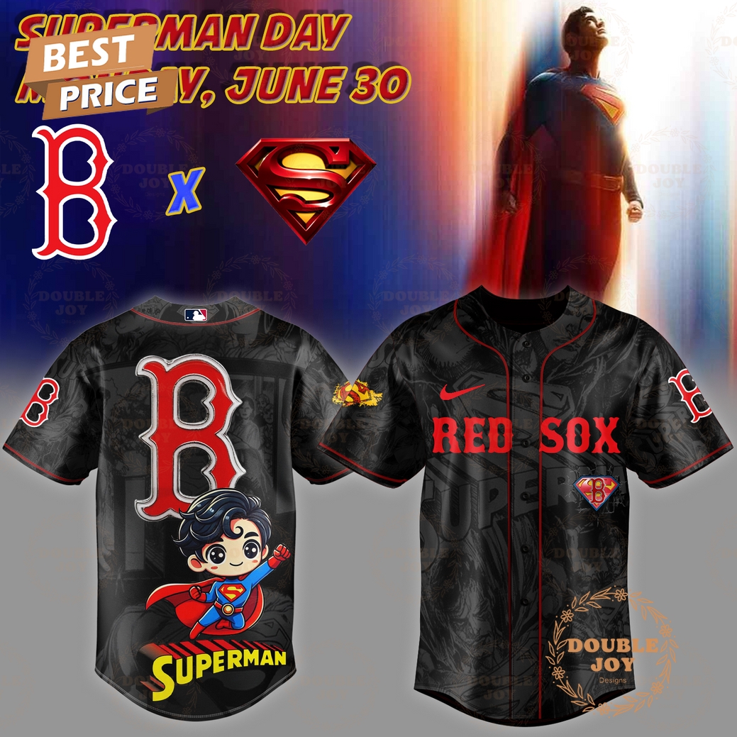 Boston Red Sox 2025 Superman Day Special Edition Limited Edition Baseball Jersey Boston Red Sox 2025 Superman Day Special Edition Limited Edition Baseball Jersey