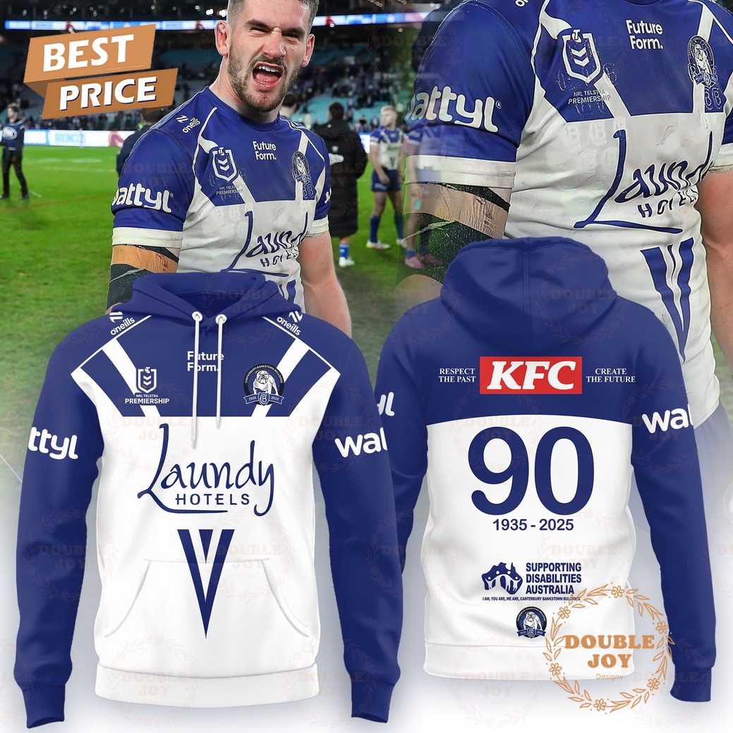 Canterbury-Bankstown Bulldogs 90 Years 1935-2025 Limited Edition Hoodie Canterbury-Bankstown Bulldogs 90 Years 1935-2025 Limited Edition Hoodie
