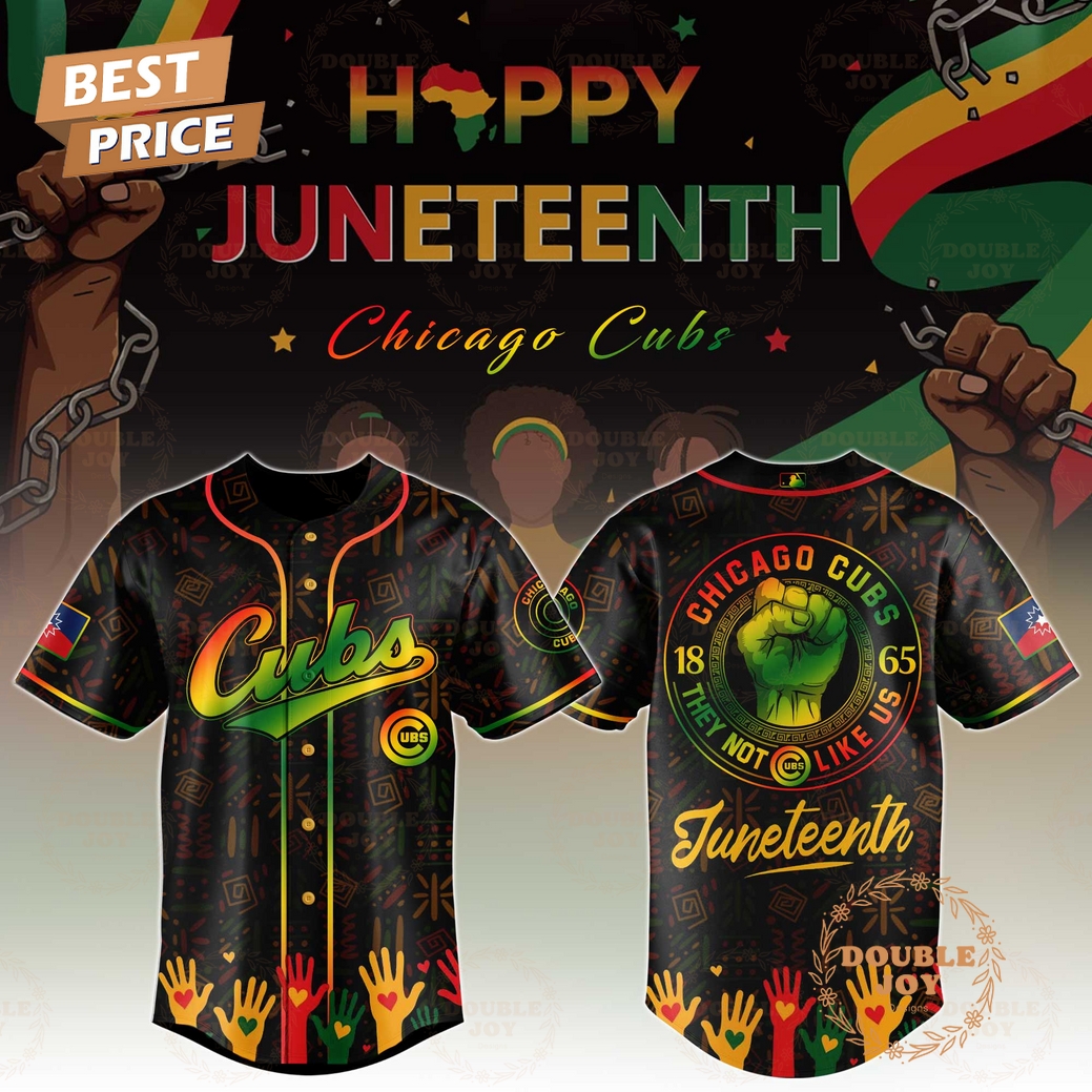 Chicago Cubs Happy Juneteenth They Not Like Us Limited Edition Baseball Jersey Chicago Cubs Happy Juneteenth They Not Like Us Limited Edition Baseball Jersey