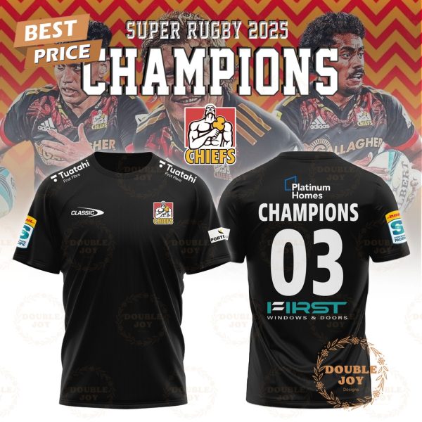 Chiefs Super Rugby 2025 Champions “03” Limited Edition T-Shirt, Hoodie