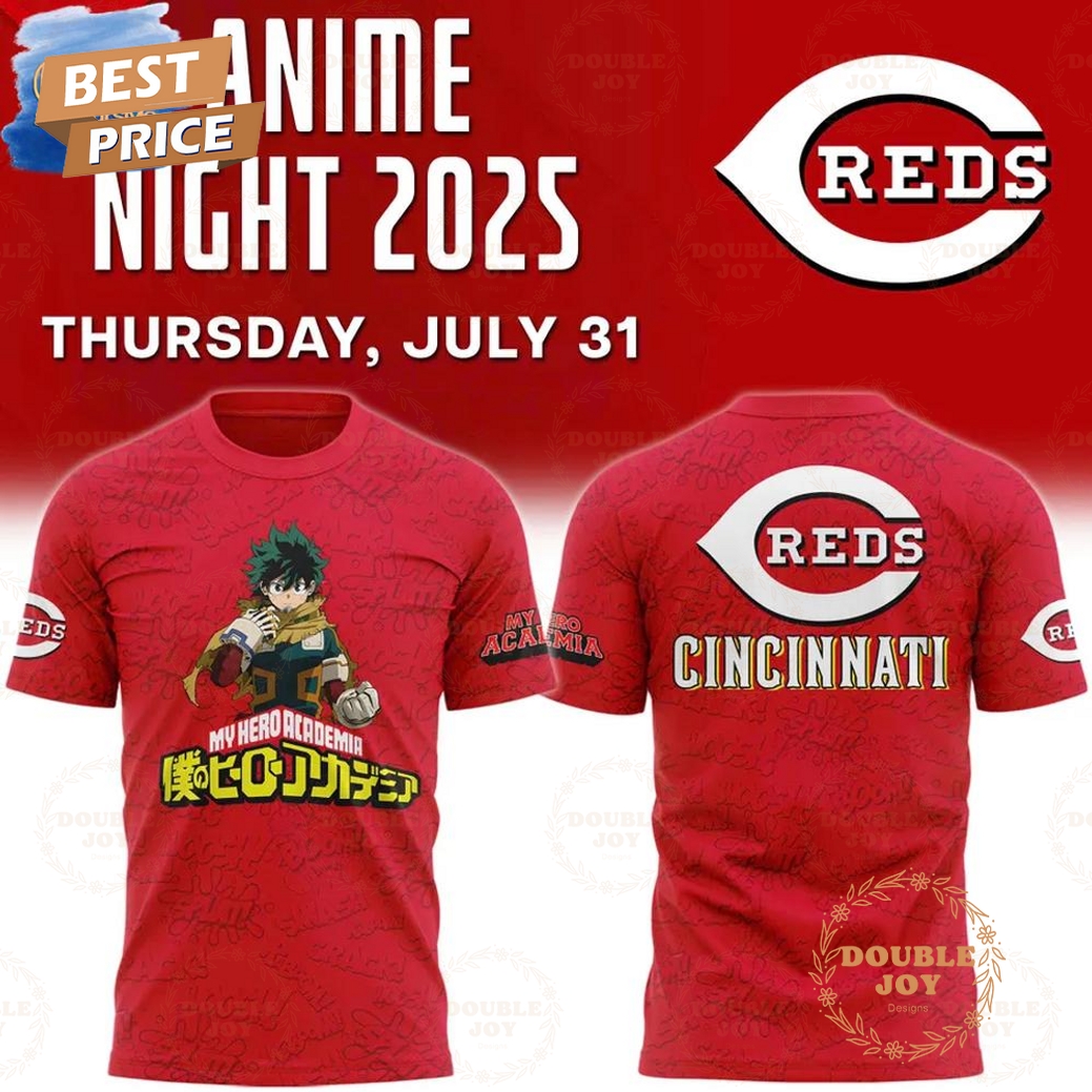 Cincinnati Reds 2025 My Hero Academia Anime Night Limited Edition T-Shirt, Hoodie Cincinnati Reds 2025 My Hero Academia Anime Night Limited Edition T-Shirt, Hoodie