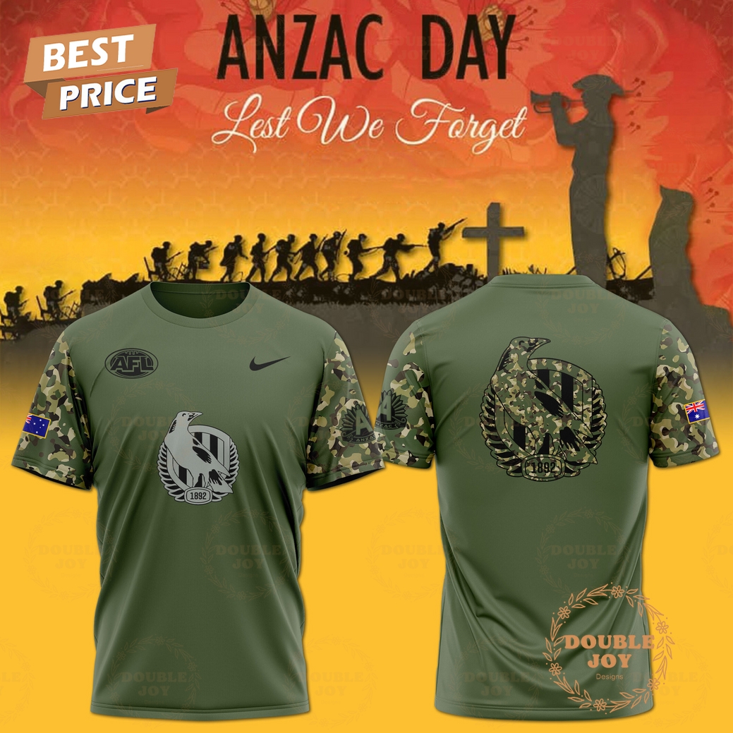 Collingwood Magpies Anzac Day 2025 Limited Edition T-Shirt, Hoodie Collingwood Magpies Anzac Day 2025 Limited Edition T-Shirt, Hoodie