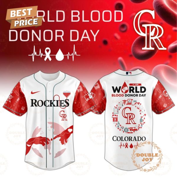 Colorado Rockies World Blood Donor Day 2025 Special Edition Baseball Jersey