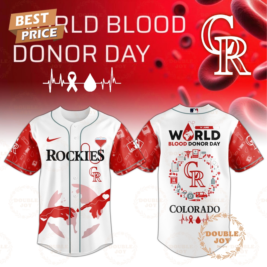 Colorado Rockies World Blood Donor Day 2025 Special Edition Baseball Jersey Colorado Rockies World Blood Donor Day 2025 Special Edition Baseball Jersey