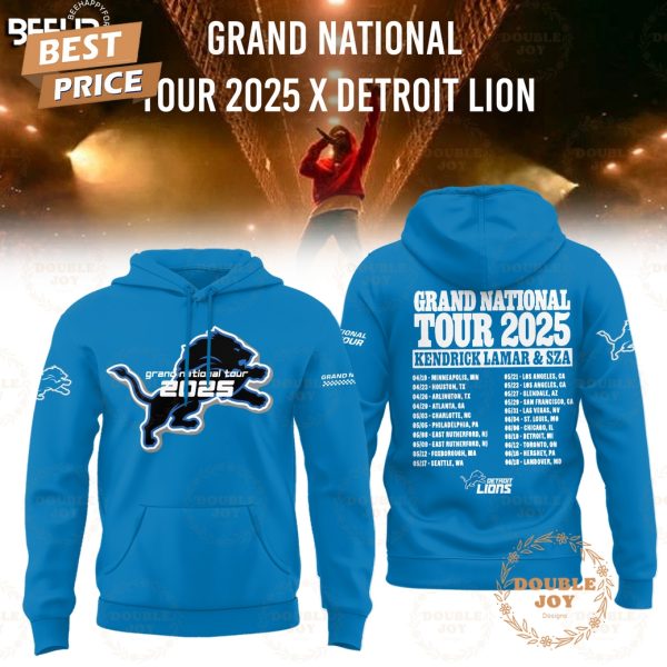 Detroit Lions Grand National Tour 2025 Limited Edition Hoodie – Blue