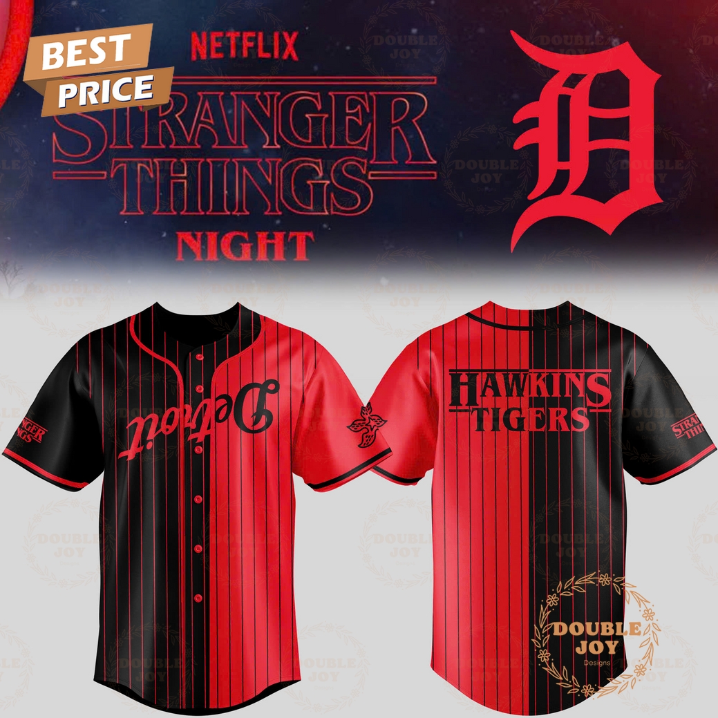 Detroit Tigers Stranger Things Night 2025 Special Edition Baseball Jersey Detroit Tigers Stranger Things Night 2025 Special Edition Baseball Jersey