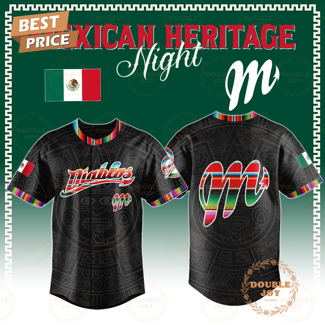 Diablos Rojos Del Mexico Mexican Heritage Night Limited Edition Baseball Jersey Diablos Rojos Del Mexico Mexican Heritage Night Limited Edition Baseball Jersey