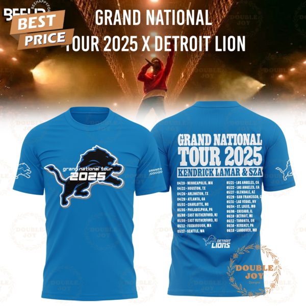Detroit Lions Grand National Tour 2025 Limited Edition Hoodie – Blue