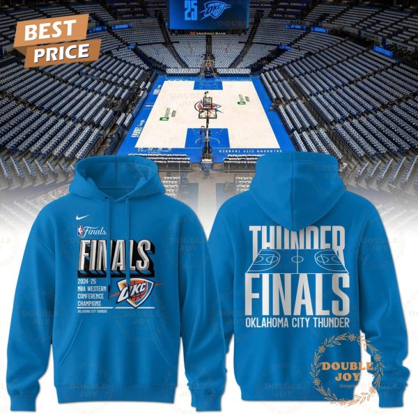 Finals 2024-25 NBA Western Conference Champions Oklahoma City Thunder Hoodie – Blue