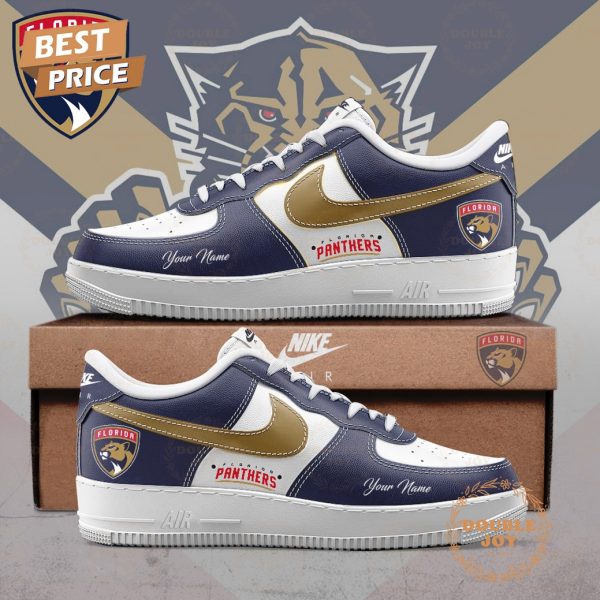 Florida Panthers 2024-2025 National Hockey League Champions Custom Name Air Force 1 Sneakers