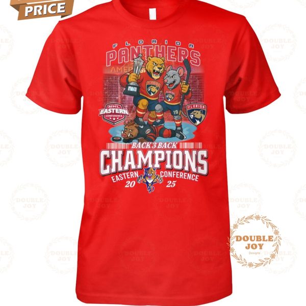 Florida Panthers Back 3 Back Champions Eastern Conference 2025 T-Shirt