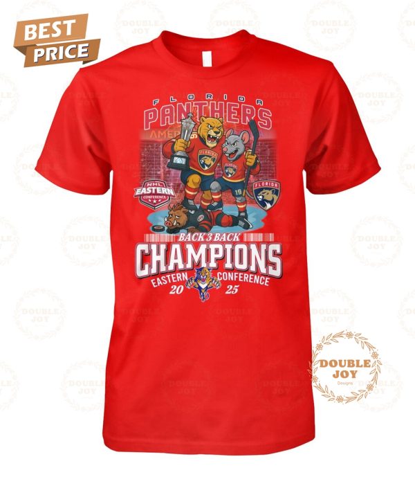 Florida Panthers Back 3 Back Champions Eastern Conference 2025 T-Shirt