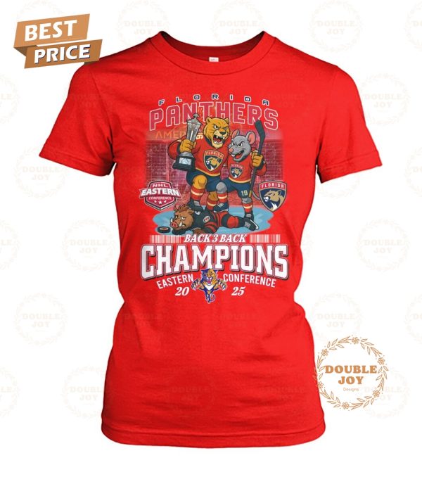 Florida Panthers Back 3 Back Champions Eastern Conference 2025 T-Shirt