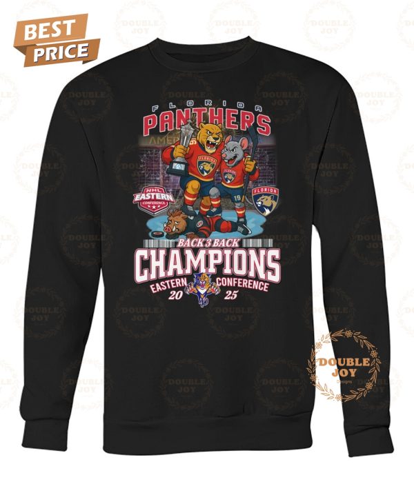 Florida Panthers Back 3 Back Champions Eastern Conference 2025 T-Shirt