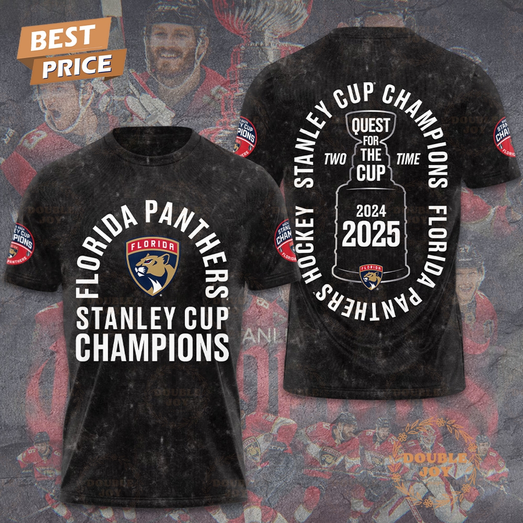 Florida Panthers Hockey 2024-2025 Stanley Cup Champions Two Time Quest For The Cup Special Edition T-Shirt, Hoodie Florida Panthers Hockey 2024-2025 Stanley Cup Champions Two Time Quest For The Cup Special Edition T-Shirt, Hoodie