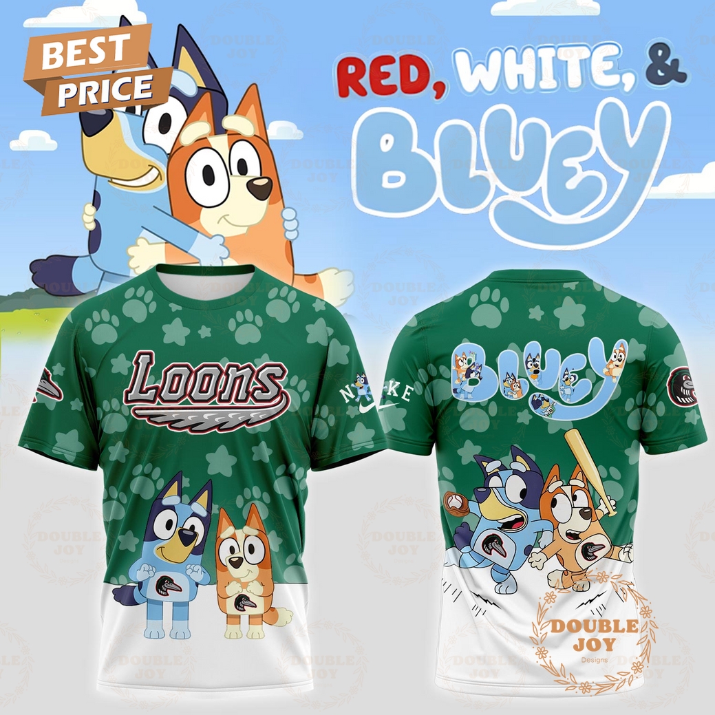Great Lakes Loons Bluey & Bingo Red, White 2025 Limited Edition T-Shirt, Hoodie Great Lakes Loons Bluey & Bingo Red, White 2025 Limited Edition T-Shirt, Hoodie