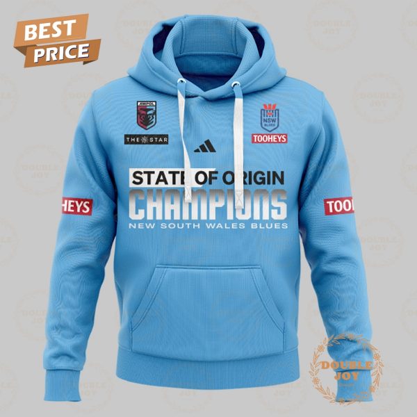 Back To Black New South Wales Blues 2024-2025 State Of Origin Champions Hoodie