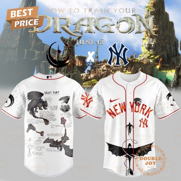 How To Train Your Dragon New York Yankees 2025 “Night Fury” Limited Edition Baseball Jersey