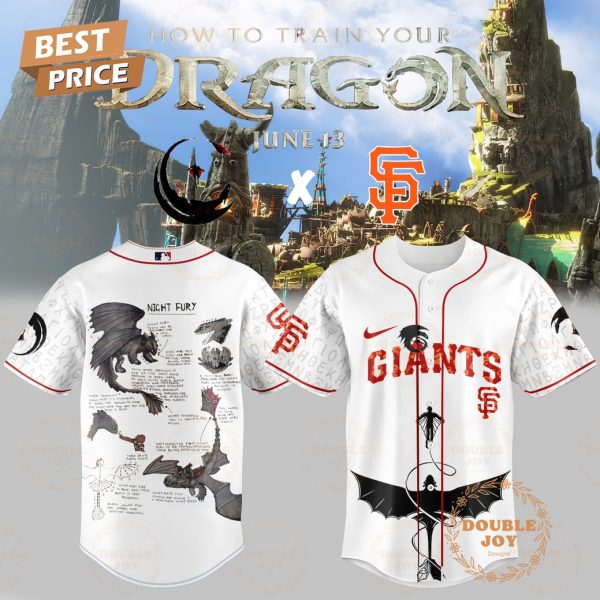 How To Train Your Dragon San Francisco Giants 2025 “Night Fury” Limited Edition Baseball Jersey
