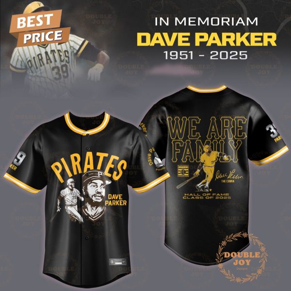 In Memoriam Dave Parker x Pittsburgh Pirates 1951-2025, We Are Family Baseball Jersey – Black