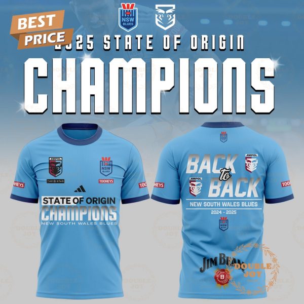 Back To Black New South Wales Blues 2024-2025 State Of Origin Champions Hoodie