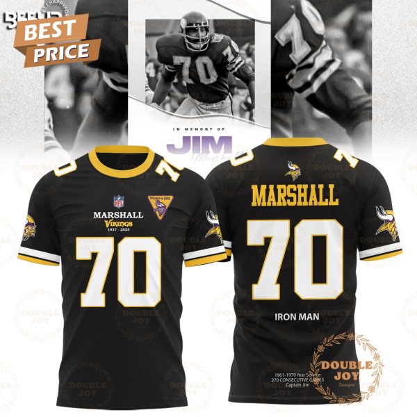Jim Marshall Minnesota Vikings 1937-2025 Iron Man Limited Edition T-Shirt, Hoodie